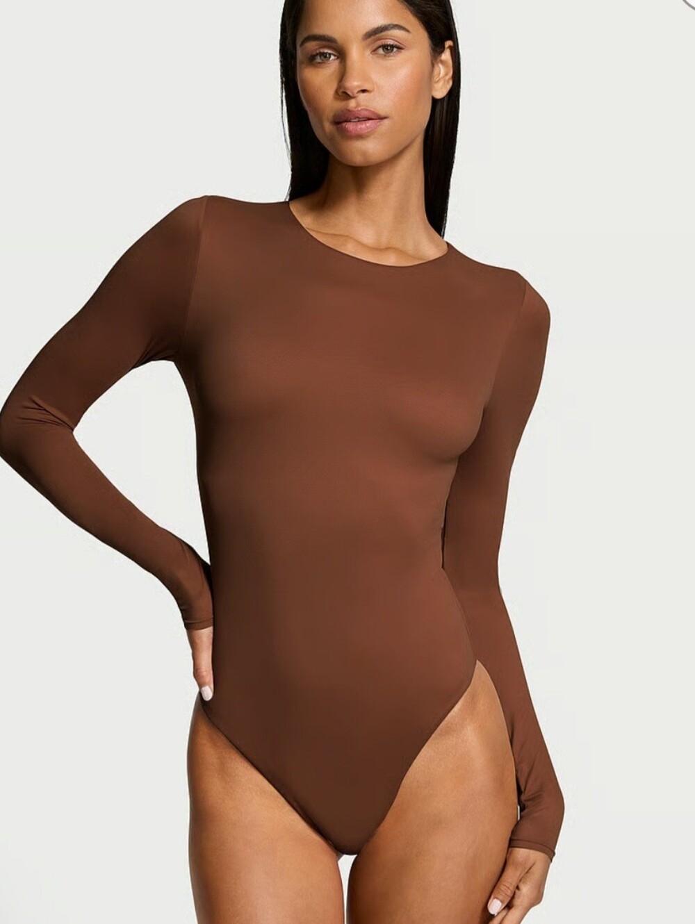 Victoria's Secret Inovation Long-sleeve Bodysuit With Feather Soft XL